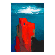 Restos del castillo Arte abstracto vibrante