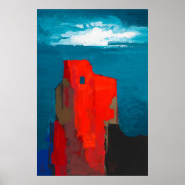 Restos del castillo Arte abstracto vibrante