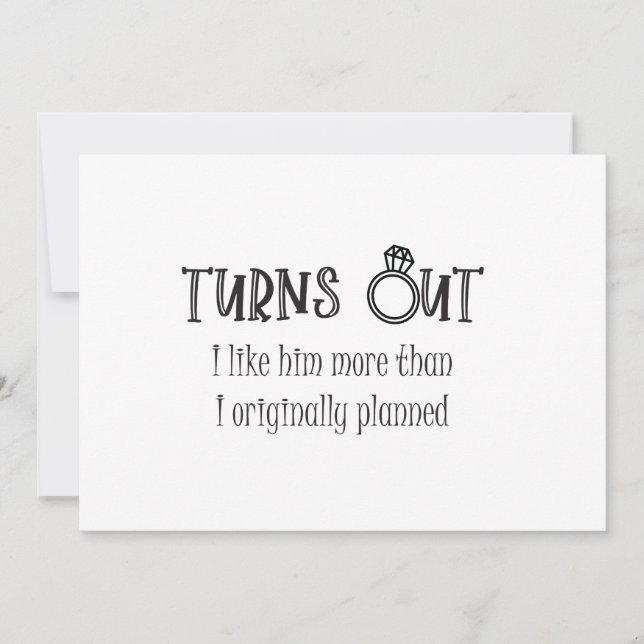 Resulta que me gusta su tarjeta plana de dama de h (Anverso)