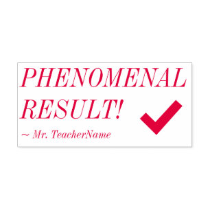 "¡RESULTADO FENÓMENO!" + sello de goma de nombre d