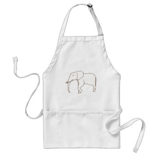 Resuma el dibujo de un elefante, delantales del