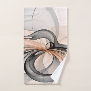 Resumen Antracita Grey Siena Arte Fractal Moderno