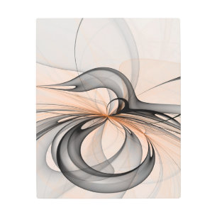 Resumen Antracita Grey Siena Arte Fractal Moderno