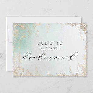 Resumen Aqua Ombre Fade with Frost Gold Purpurina