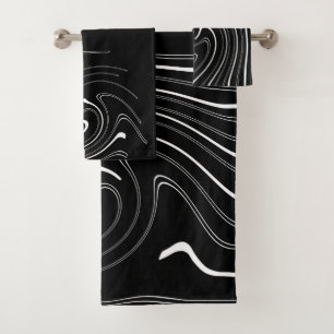 Resumen Art Black White Lines Twirl Minimalismo Ba
