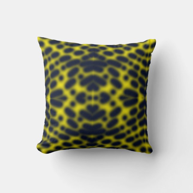 Resumen Art Blue Kaleidoscope Cushiro de almohada (Anverso)
