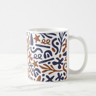 Resumen Art Mug - Copa Cerámica de tonos azules y