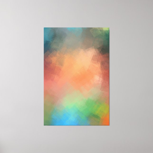 Resumen Arte Amarillo Rojo Azul Verde Verde Modern (Anverso)