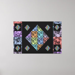 Resumen Arte de lienzo floral multicolor