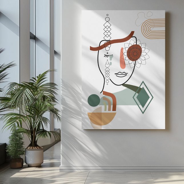 Resumen Arte facial con flor de ilustracion en el  (Subido por el creador)