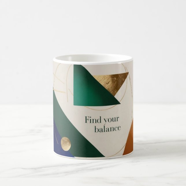 Resumen Arte geométrico Moderno taza de café mug (Centro)