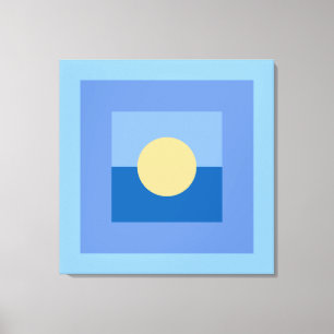 Resumen Arte moderno Cuadrados azules Círculo Amar