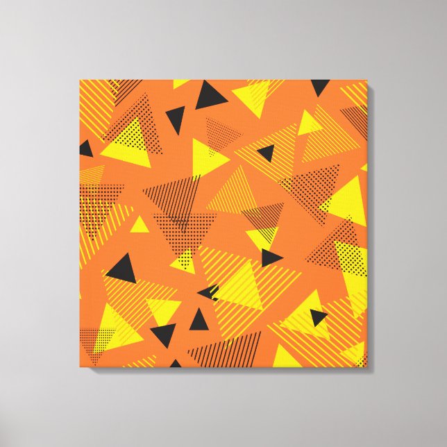 Resumen arte moderno triángulos Naranja negro amar (Anverso)
