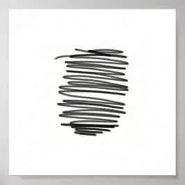 Resumen Arte Poster blanco gris minimalista