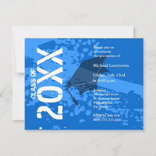 Resumen azul de la invitación a la graduación ABB2