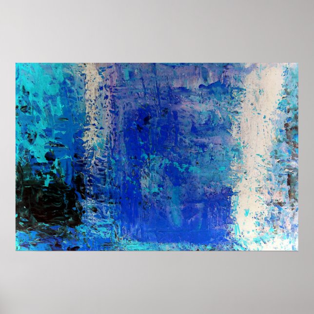 Resumen azul moderno Posters de decoración Art Dec (Frente)