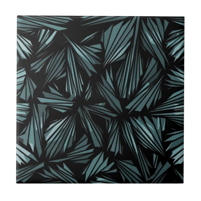 Resumen Azulejos de cerámica de patrón azul de vid (Frente)