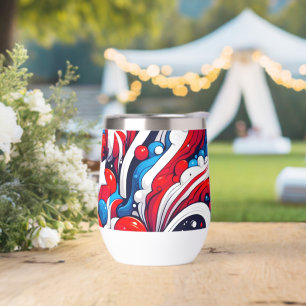 Resumen Bandera americana rojo, blanco y azul