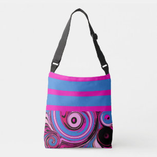 Resumen Bolsa De Hombro De Swirls Pink