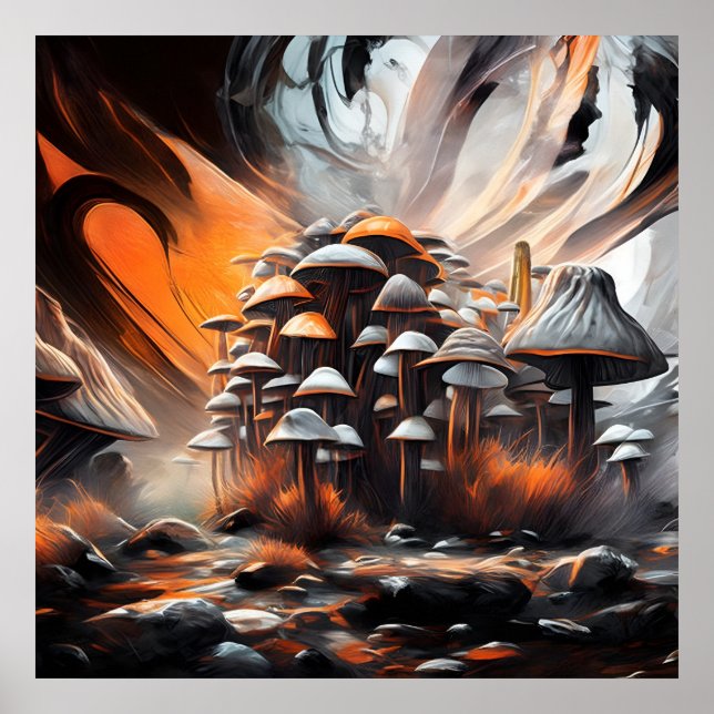 Resumen caprichoso Arte de hongos (Frente)