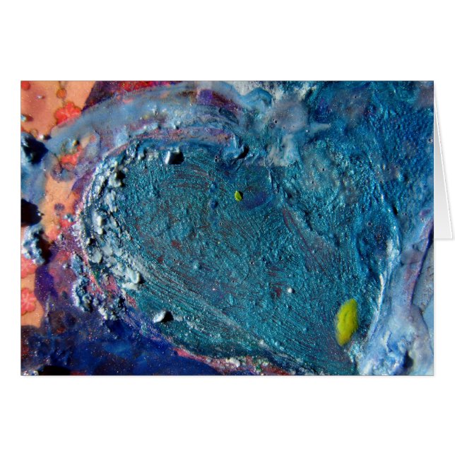 Resumen cardíaco Collage de cirayón fundido (Anverso (Horizontal))