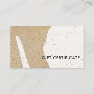 Resumen Certificado de regalo de textura cerámica