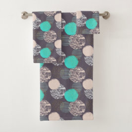 Resumen Círculos Conjunto de toallas de patrón