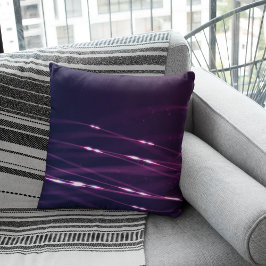 Resumen Cojín decorativo de algodón morado oscuro