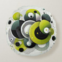 Resumen Cojín decorativo de Círculo Geométrico Mod