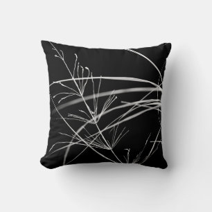 Resumen Cojín decorativo natural blanco y negro
