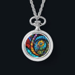 Resumen collar de reloj de pulsera multicolor<br><div class="desc">Una obra de arte de Stinglass abstracta original</div>