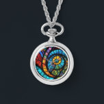 Resumen collar de reloj de pulsera multicolor<br><div class="desc">Una obra de arte de Stinglass abstracta original</div>