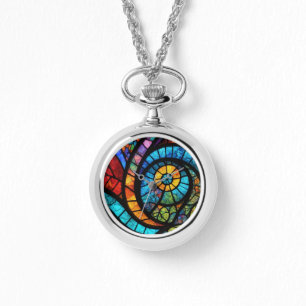 Resumen collar de reloj de pulsera multicolor