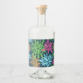 Resumen Colorido conjunto de etiquetas de flores d