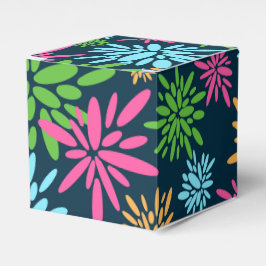 Resumen Colorido Fuegos artificiales Flores Caja d