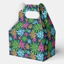 Resumen Colorido Fuegos artificiales Flores Caja d