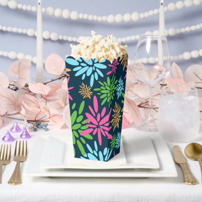 Resumen Colorido Fuegos artificiales Flores Caja d (Boda)