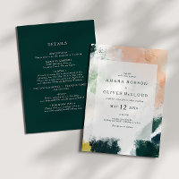 Resumen Colorido Todo En Una Invitación De Boda