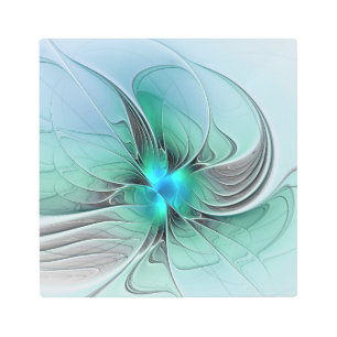 Resumen Con Arte Fractal Azul Y Moderno