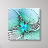 Resumen Con Arte Fractal Azul Y Moderno