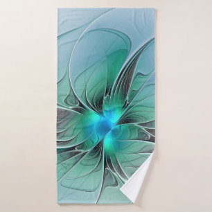 Resumen Con Arte Fractal Azul Y Moderno