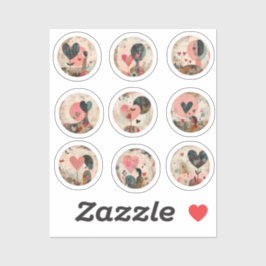 Resumen conjunto de Pegatinas de arte cardíaco