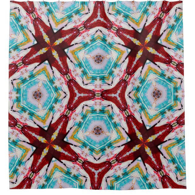 Resumen Cortina de ducha amarilla roja (Anverso)