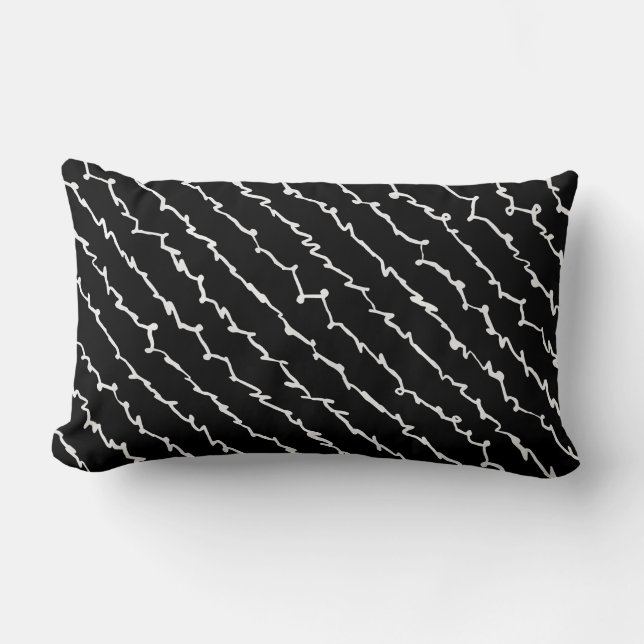 Resumen de almohadas lumbares en blanco y negro (Anverso)