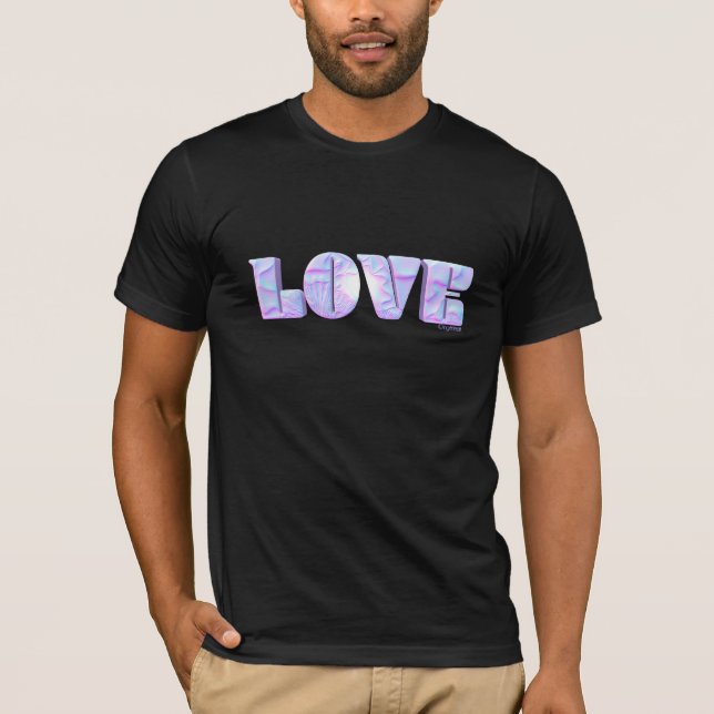 Resumen de AMOR, gráfico moderno, camiseta negra d (Anverso)