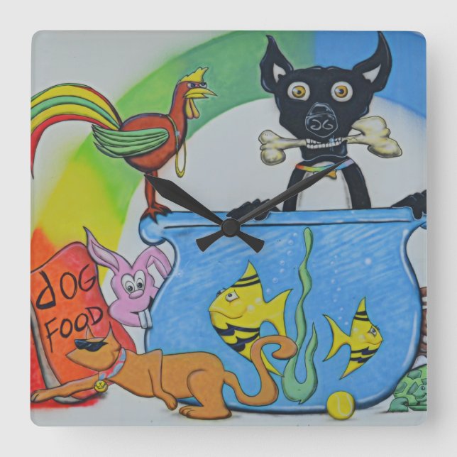 Resumen de animales reloj de pared (Anverso)