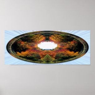 Resumen de árboles otoñales Poster de arte fotográ