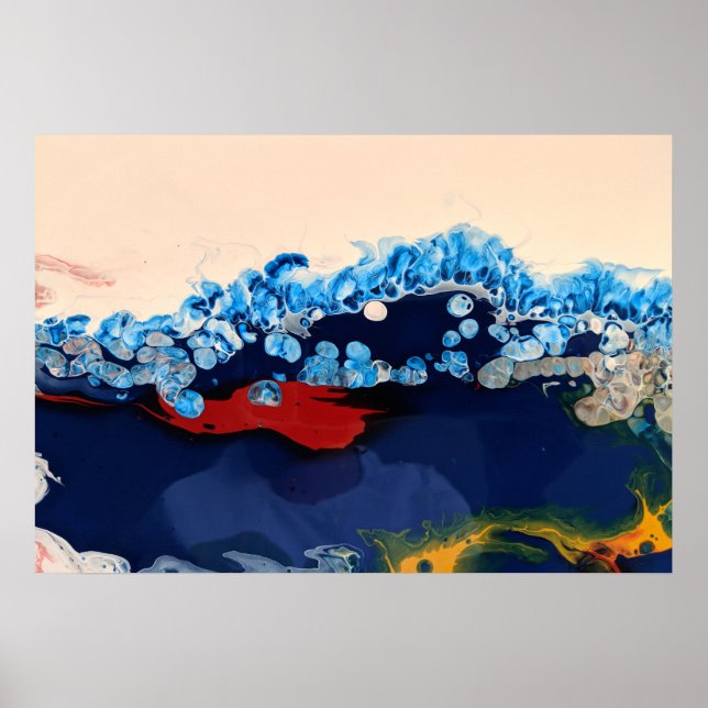 Resumen de arte acrílico de la Marina de Borgoña (Frente)