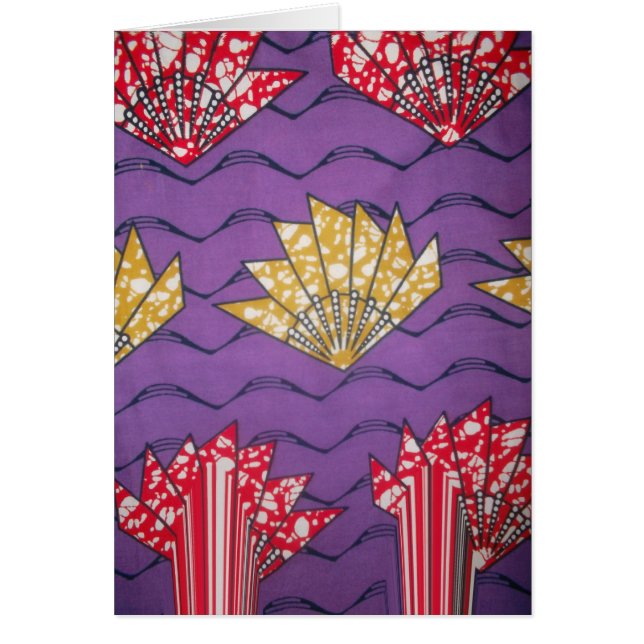 Resumen de arte africano: Olas de pasión púrpura (Frente)