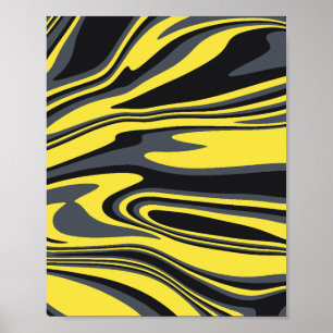 Resumen de arte amarillo y negro de Swirl